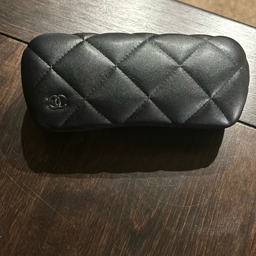 Chanel quilted sunglasses case